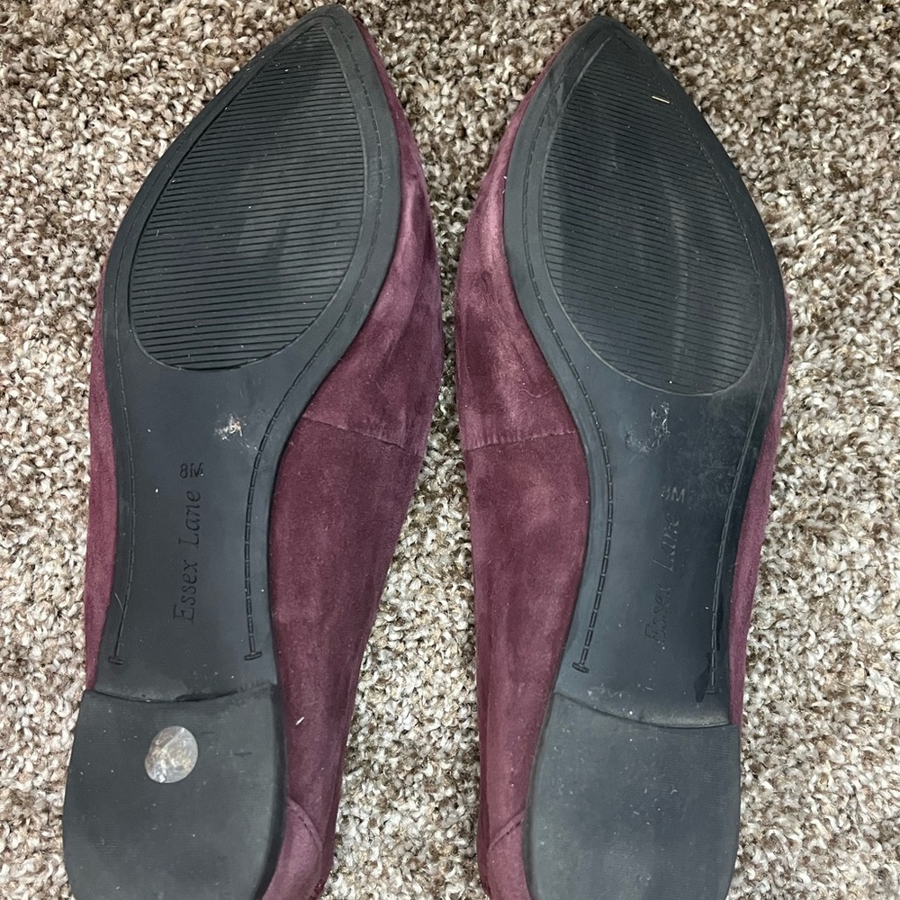 Essex Lane Maroon Flats, Size 8 - Picture 5 of 6